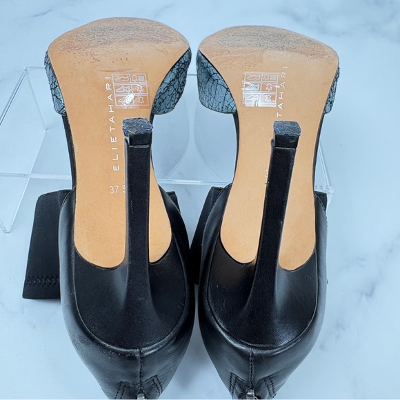 Elie Tahari Open Toe Strappy Indra High-Heel with Neoprene leather - Picture 13 of 15